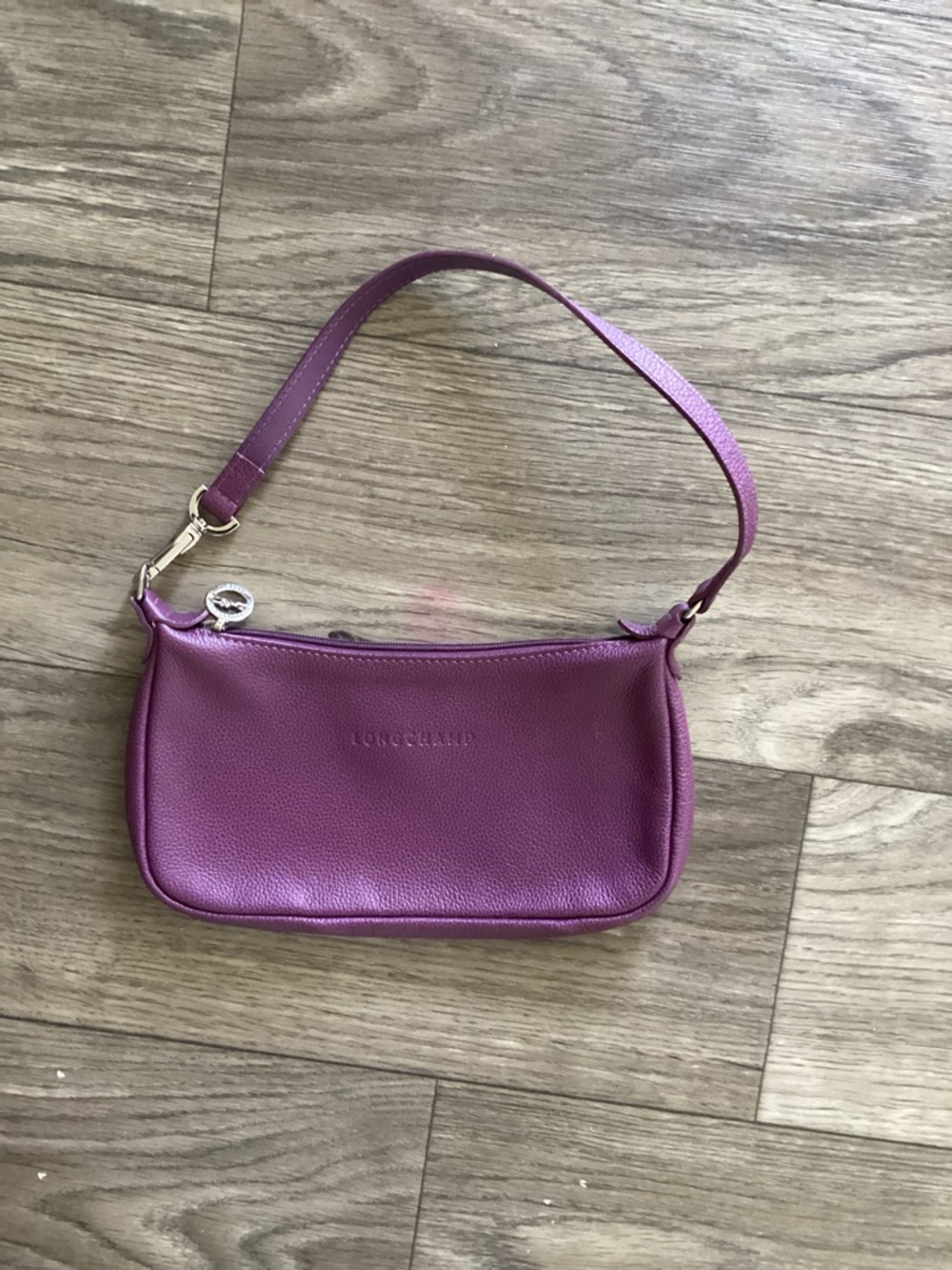 Longchamp Plum Leather Mini Shoulder Bag